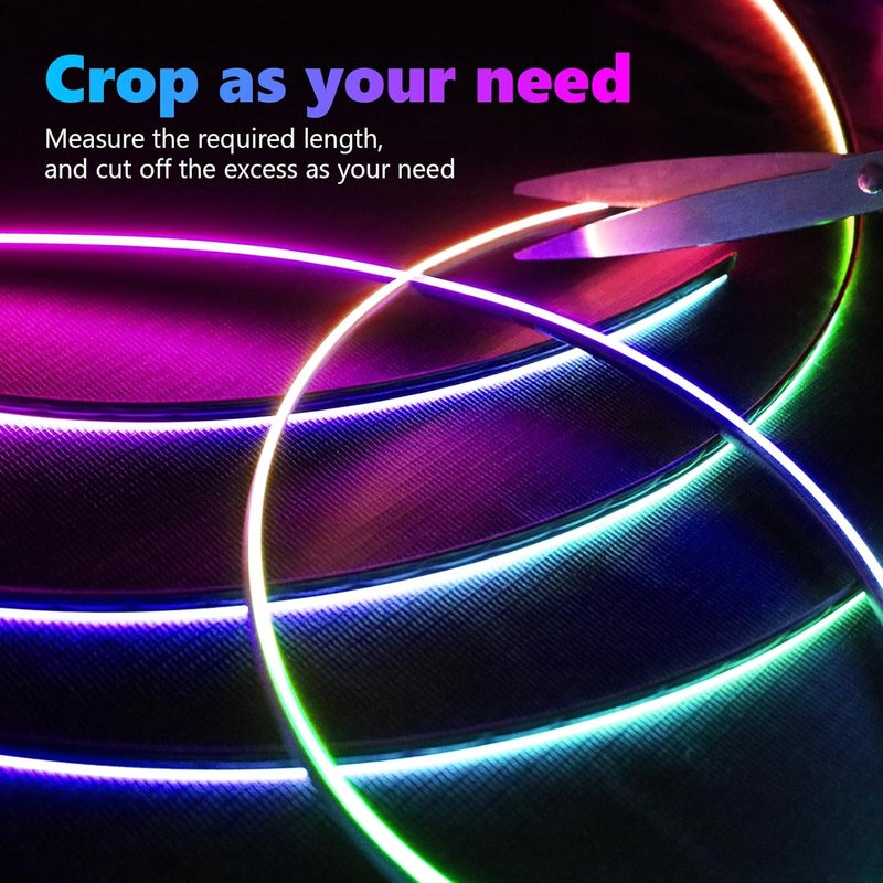 Amki Acrylic Interior Car LED Strip Light, Car Neon Light with APP Control,16 Million Dreamcolor Sound Activated Car Accessories Car Ambient Light Kit with RGB 18 in 1 and 213 Modes 175 inches 593 LED - Image 5